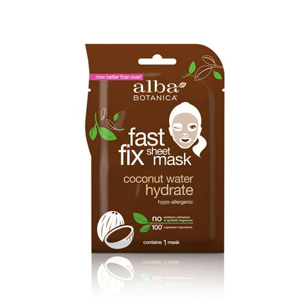 Alba Botanica Fast Fix Coconut Water Hydrate Sheet Mask, 1 (Best Way To Hydrate Skin Fast)