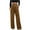 Brown, variant on QUYUON Womens Work Pants Solid Color High Waisted Dressy Pants Straight Loose Leg Pants Flowy Pants for Women Long Pant Leg Length Jegging Pant Style N-6922 Brown XL