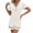White, variant on Womens 2 Piece Outfits, Women V-neck Splicing Short-sleeved Solid Color Shorts Suit, Birthday Gifts