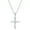 Sterling Silver, variant on Collection Round Accent White Diamond Looped Cross Flower Pendant for Women with 18 Inch Silver Chain in 925 Sterling Silver