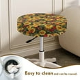 thumbnail image 4 of ZIATUBLE Sunflower Bar Stool Cover Cushion Non Slip Round Stool Covers with Padding Size S Replacement Chair Seat Cushion Slipcover Set 2 Pack Foldable Padded Bar Stool Covers Round, 4 of 6