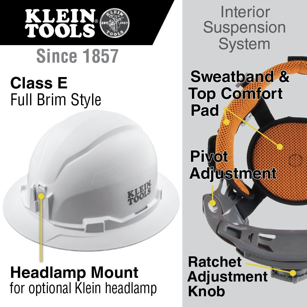 Klein Tools Hard Hat Non-Vented Brim Style