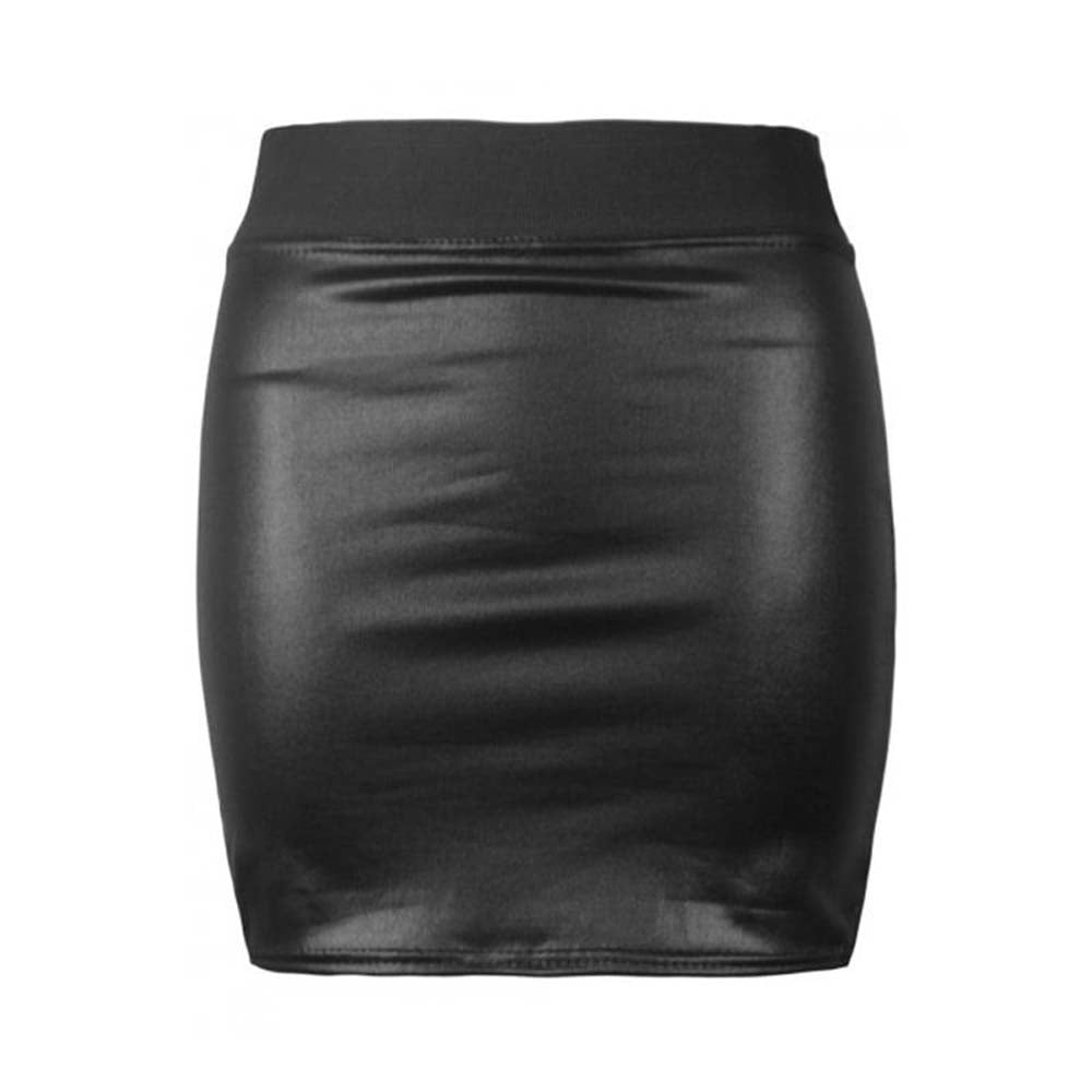 Romacci Pencil Skirts for Women PU Leather Midi Bodycon Skirt Below Knee Length Casual Slim Clubwear