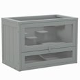 thumbnail image 1 of PawHut 24 Inch Hamster Cage, 2 Levels Small Animals Habitat, Grey, 1 of 10