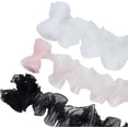 thumbnail image 1 of 3M 3 Colors Polyester Pleated Lace Trim with Imitaiton Pearl for Sewing Decoration Mixed Color 4-3/4 inch(120mm) 1m/color, 1 of 5