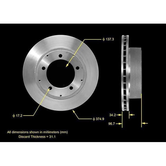 Bendix PRT5574 Disc Brake Rotor