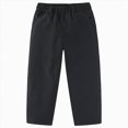 thumbnail image 5 of Gibobby Boys Pants Toddler Kids Little Boys Pant 2T 3T 4T 5T 6T Casual Schoolwear Drawstring Straight Leg Soft Pants With Pockets Boys Warm Casual Pants(11-12 Years,Black), 5 of 5