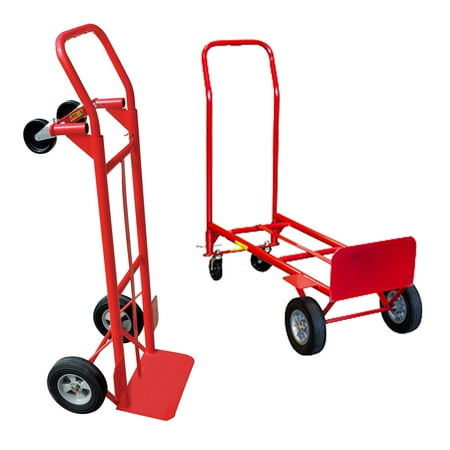 milwaukee 600 lb. capacity 2-in-1 convertible hand truck