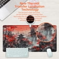 thumbnail image 4 of Desk Mat, Red Landscape Painting Desk Pad, Ink Painting Large Gaming Mouse Pad for Desk, 31.5"x11.8" Extended Big Computer Keyboard Mouse Pad with Non-Slip Base and Stitched Edge, 4 of 13