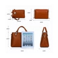 thumbnail image 4 of Set 4 Bolsas Mujer Moda Dama Crossbody Cosmetiquera Correa Marrón Malubero Set 4 Bolsas, 4 of 4