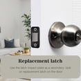 thumbnail image 2 of SPRING 2pc Door Mortice Latch Keep Tubular Latch Deadbolt Strike Plate with Screws, 2 of 9
