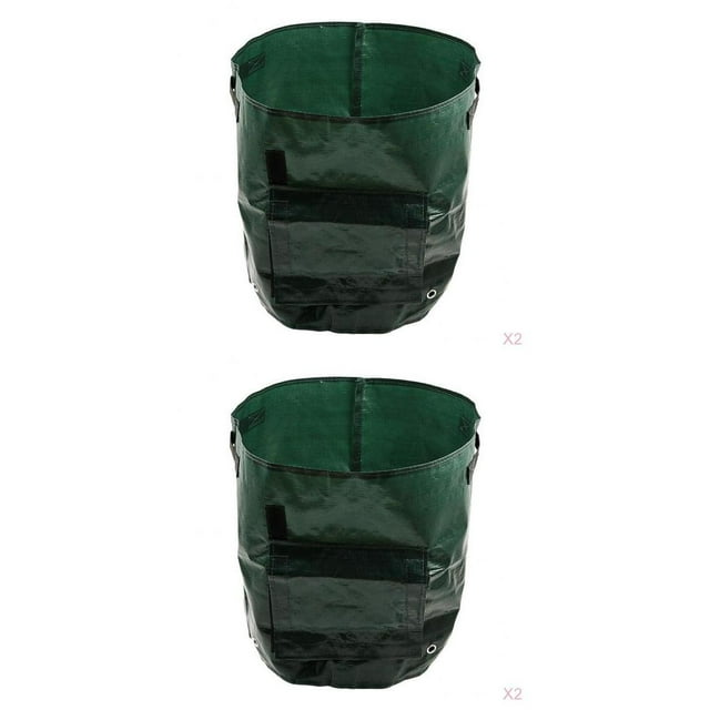Juego de 4 bolsas de de patatas para plantas de jardín, macetero con solapa, duradero, reutilizable Zulema Jardinera de contenedores de cultivo