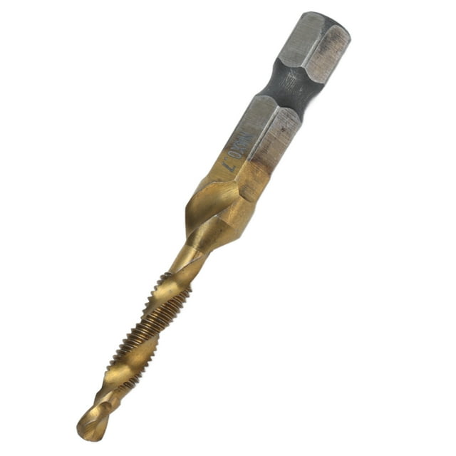 Tap Drill Bit Set, High Speed Steel Efficient Combination Tapping Bits Quick Change For Wood For Plastic M3,M4,M5,M6,M8,M10