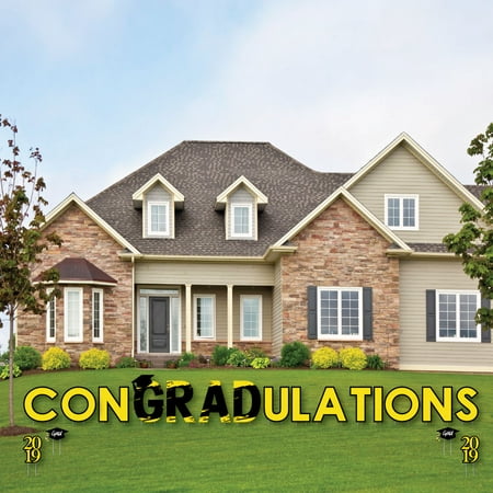 Yellow Grad - Best is Yet to Come - Yard Sign Outdoor Lawn Decorations - 2019 Graduation Yard Signs -