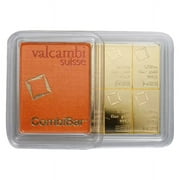 10 x 1/10 oz Gold Valcambi CombiBar w/ Assay Card