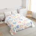 thumbnail image 4 of Feelyou Kawaii Love Heart Bedding Comforter Set, Fashion Graffiti Cartoon Twin Comforter Sets, Teens Kids Girls Women Reversible Bedding Set, Microfiber Bedroom Decor, 2-Piece, 4 of 9