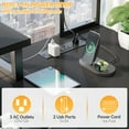 thumbnail image 2 of Homieasy L Shaped Computer Desk with Hutch, Reversible Gaming Desk with Monitor Stand & Storage Shelf, Corner Desks Home Office Desk with Power Outlets & LED Lights, Black, 2 of 8