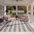 thumbnail image 3 of SAFAVIEH Courtyard Milford Leaves Indoor/Outdoor Area Rug, Anthracite/Beige, 8' x 11', 3 of 12