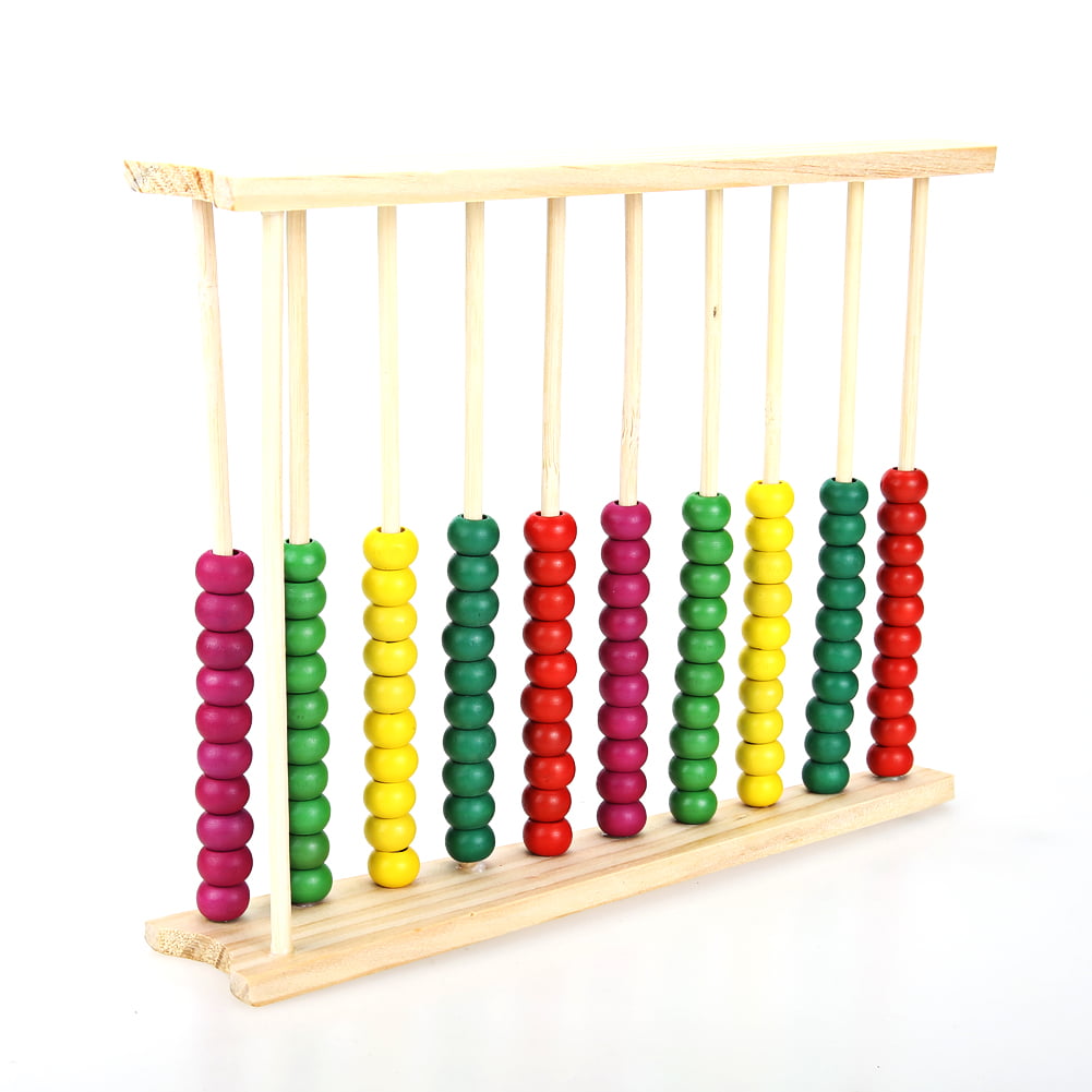 Bead Color Random Wooden Abacus Children Counting Number Maths LearningToy 