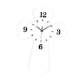 thumbnail image 4 of Reloj de pared en forma de cruz, silencioso, decoración del hogar, regalo ideal, reloj decorativo moderno para Blanco, 4 of 9
