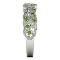 thumbnail image 4 of 0.17 ctw Wedding Band for Women - 14K White Gold Natural Peridot Stackable Eternity Ring, 4 of 6