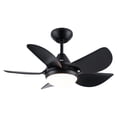 thumbnail image 4 of 5-Blade Ceiling Fan 30 In Integrated LED Ceiling Fan Lighting with Matte Black ABS Blades, 4 of 9