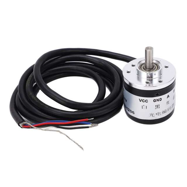 Codificador rotatorio fotoeléctrico Ticfox Caja de engranajes Codificador incremental de motor Eje de salida tipo D de 6 mm 5-24 V