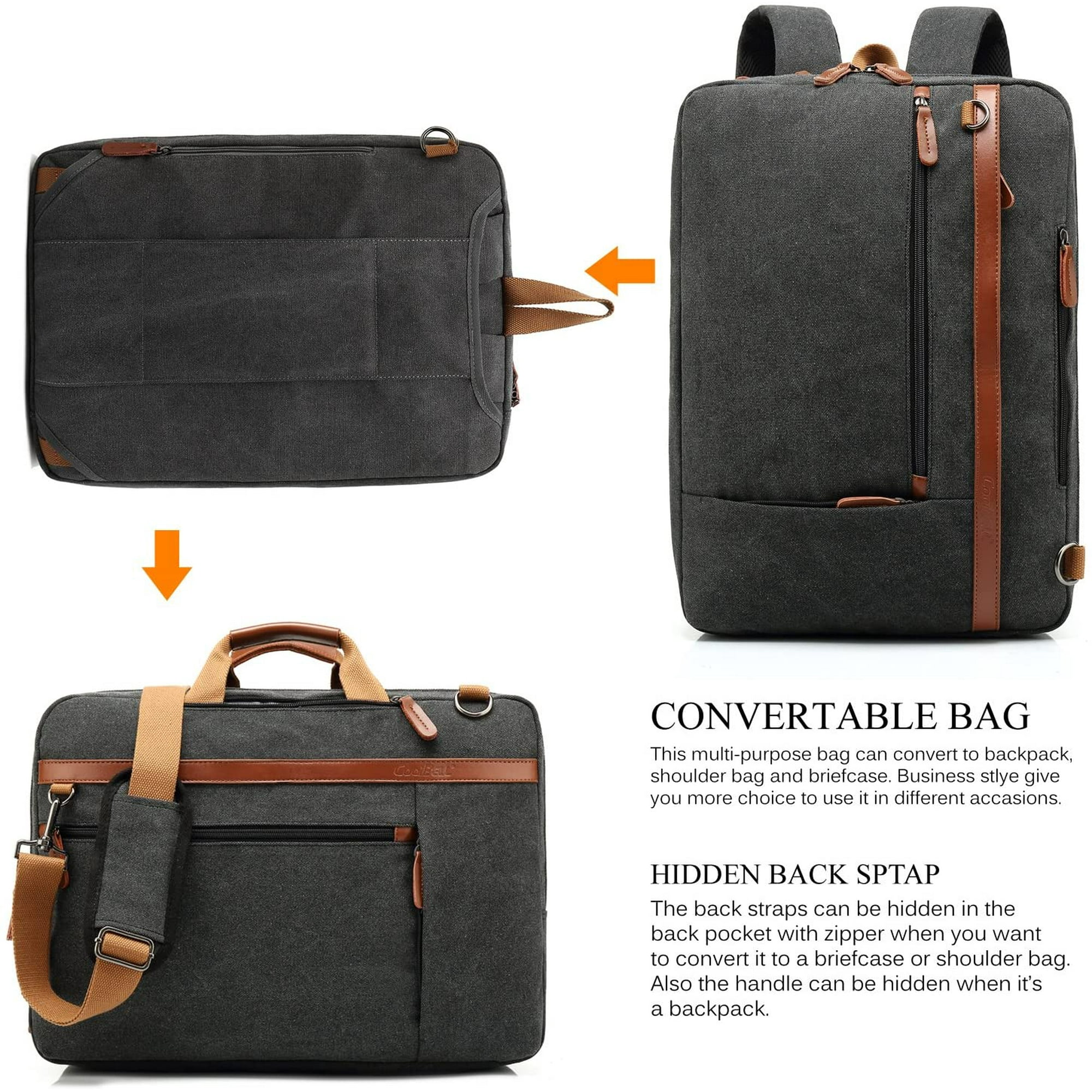 CoolBELL Convertible Backpack Shoulder bag Messenger Bag Laptop