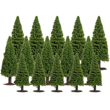 15 Pcs Miniature Pine Sisal Trees Mini Christmas Trees Dark Green Tabletop Trees for Holiday Party Christmas Home