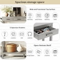 thumbnail image 6 of Harper & Bright Designs Rustic Console Table with Drawer, Contemporary Long Sofa Table Entryway Table with Shelf, Entrance Table for Entryway Hallway Living Room, Gray, 6 of 15