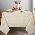 thumbnail image 6 of Ivory Tablecloth for Rectangular Table Smaller Than 54 x 96 inches, Waterproof Table Cloths for Dining Room Indoor Outdoor Table Cloth - 60x102in, 6 of 6