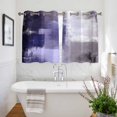 thumbnail image 3 of Purple Gray Kitchen Curtains Short 54 Inch Length, Modern Oil Painted Art Abstract Geometric Grommet Top Bedroom Living Room Curtains, Light Filtering Cafe Curtain Drapes 2 Panels Set 84''x54'', 3 of 9