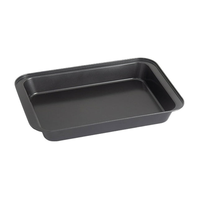 Baking Sheet Pan Nonstick Baking Sheets Rectangle Bakeware Oven Pan Stackable Depth Bakeware Black Baking Pans & Warp Easy Clean Nonstick Baking Tray Pan For Oven Christmas Cookie Trays with Cookies