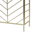 thumbnail image 6 of DecMode 42", 39"W Gold Metal Geometric Console Table with Mirrored Glass Top, 2-Pieces, 6 of 12