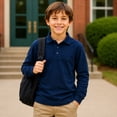 thumbnail image 5 of Boy's 3-Pack Uniform Long Sleeve Polo Shirts, 5 of 5
