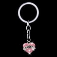 thumbnail image 2 of Rosa De Cristal Del Corazón Del Rhinestone Colgante Llavero Llavero Llavero - Tía jinwen Llavero Split, 2 of 6