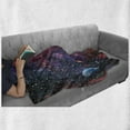 thumbnail image 5 of Astral Soft Flannel Fleece Throw Blanket, Abstract Jumble Design Space Representation with Grunge Spots and Plants, Cozy Plush for Indoor and Outdoor Use, 50" x 70", Multicolor, by Ambesonne, 5 of 5