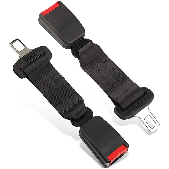 Seat Belt Extender, 2pcs Car Buckle Extender (7/8" Tongue Width) Accessories for Cars, Easy to Install, Buckle Up and Drive-In Comfort