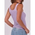 thumbnail image 5 of ANRABESS Womens Sleeveless Scoop Neck Tank Top Ribbed Fitted Summer Basic Slim Cute Tops 2026 Light Purple X-Small, 5 of 8