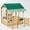 Yellow+Green, variant on COCLUB Outdoor Wooden Playhouse for Kids Ages 4-8 – Durable Playhouse with Outdoor Kitchen, Snack-Bar & Gardening Kit, Fence (49.5"x62.3"x52.8") | Casa Para Niños de JardĂn