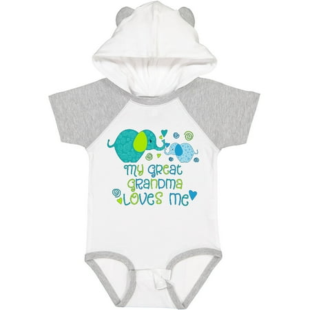 

Inktastic My Great Grandma Loves Me- Cute Elephants Gift Baby Boy or Baby Girl Bodysuit