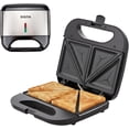 thumbnail image 1 of Sandwichera 750W Panini Electrica con Recubrimiento Antiadherente Luz Indicadora Fácil de Limpiar Mini Prensa para Hacer 2 Sandwiches Cocina, 1 of 8