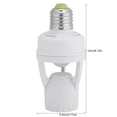 thumbnail image 5 of Ashata E27 LED Lamp Bulb Holder Light Switch Socket Adjustable Infrared Motion Sensor AC110-240V, Infrared Sensor LED Socket, E27 Socket Base, 5 of 8