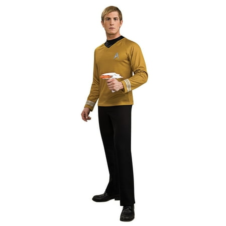 Star Trek Mens Movie Gold Shirt Adult Halloween (Best Star Trek Costumes)