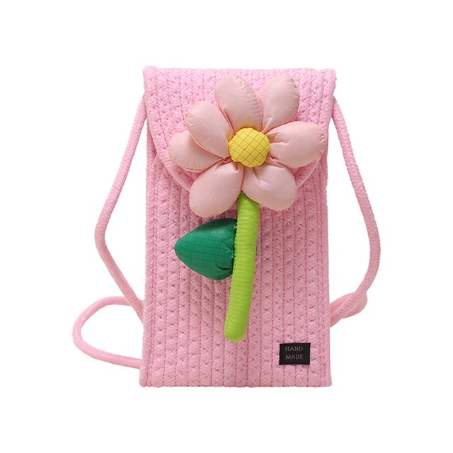Bolsa de hombro femenino de punto Cáñamo de algodón duradero para el ocio diario (rosa) Ehuebsd Para Estrenar