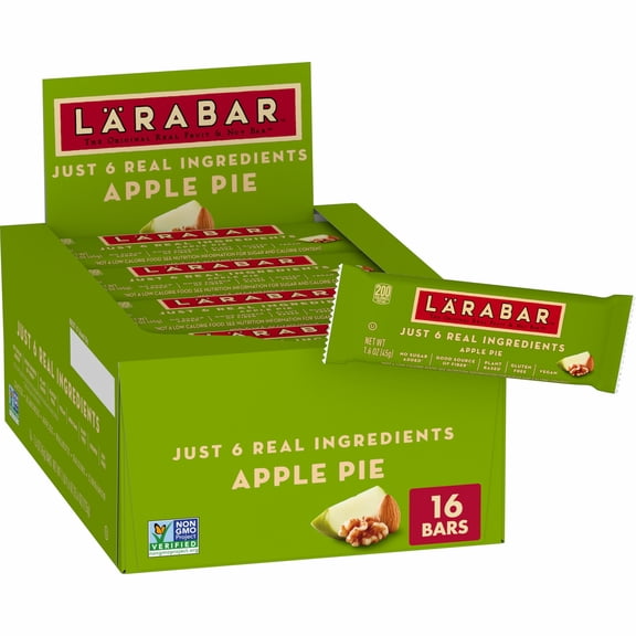 Larabar Apple Pie, Gluten Free Vegan Fruit & Nut Bar, 1.6 oz Bars, 16 Ct
