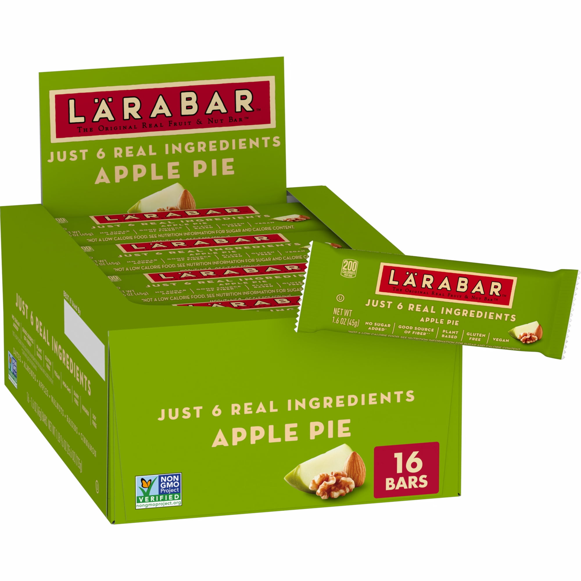 Larabar Apple Pie, Fruit and Nut Bars, Gluten Free and Vegan, 16 Count, 25.6 oz
