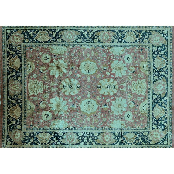 Ahgly Company Indoor Rectangle Oriental Light Blue Traditional Area Rugs, 6' x 9'