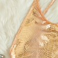 thumbnail image 6 of Women's Gold Printed V Neck Monokini Swimsuit - Sexy Bathing Suit for Beach/Pool, Nylon Lined Swimwear, 6 of 6
