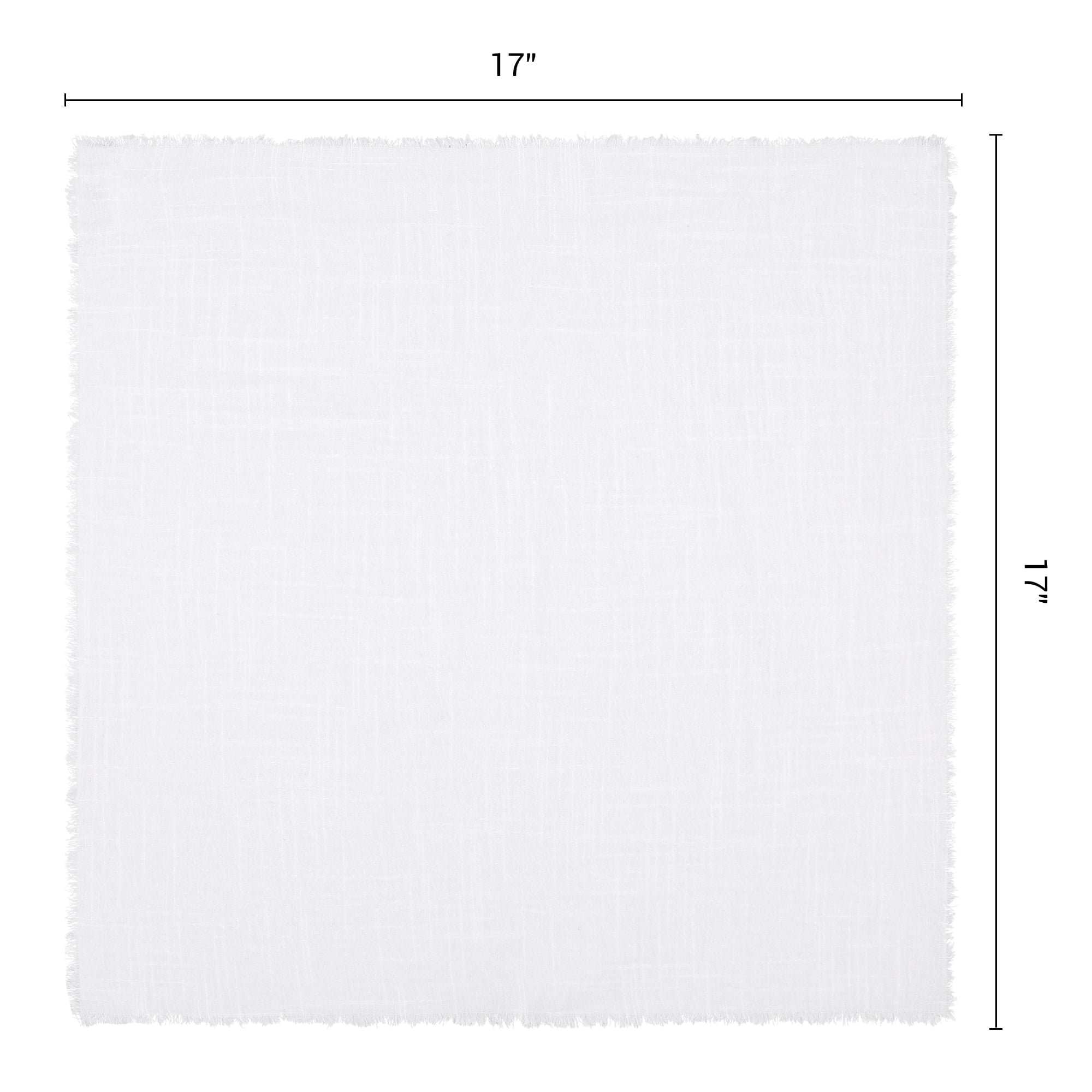 Unique Bargains 12Pcs Washable Cotton Dining Events Cloth Nspkins White 17x17inch
